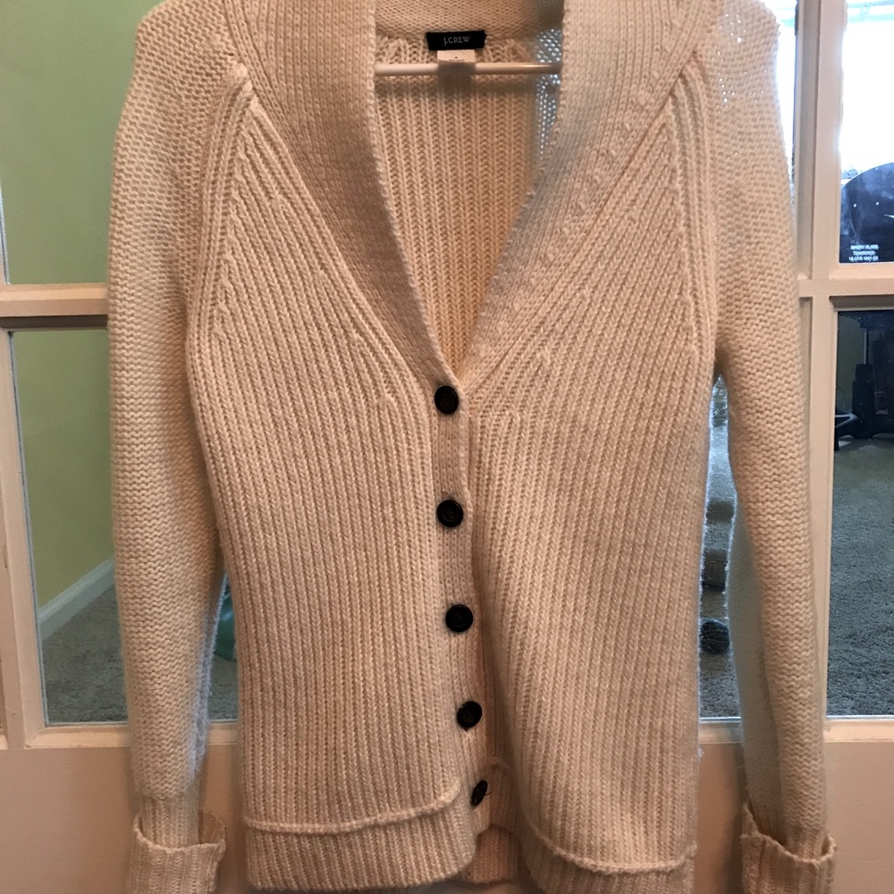 J. Crew knit cardigan, ivory, size S